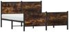 vidaXL Metallbett ohne Matratze Räuchereiche 140x190 cm 3301351 Bild 3
