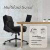 IWMH Bürostuhl Schreibtischstuhl mit klappbare Armlehnen, (Höhenverstellbar Drehstuhl mit Rollen), Stoff Stuhl für Büro Schlafzimmer Wohnzimmer Schminktisch Bild 3