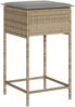 vidaXL Garten-Barhocker mit Kissen 2 Stk. Beige Poly Rattan 368320 Bild 4