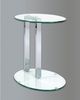 Beistelltisch 14794, Glas/Chrom, oval, ca. 45 x 50 x 35 cm Bild 1