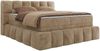 Boxspringbett NIRA KING, Doppelbett mit Fußteil, 7-Zonen Multipocket-Matratzen und Topper, Schlafzimmerbett - 160 x 200 cm - Beige Plüsch - H3 Bild 5