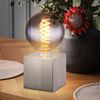 Tischleuchte, Metall, Glas, Touch-Schalter, Nickel Bild 3