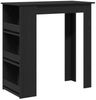Bartisch, Stehtisch, Bistrotisch mit Regal Schwarz Eichen-Optik 102x50x103,5 cm Bild 2