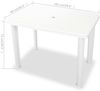 vidaXL Gartentisch Weiß 101 x 68 x 72 cm Kunststoff 43592 Bild 5