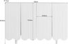 Sideboard 120x37,5x80,8 cm - Exklusives Design mit tropfenförmigen Schnitzereien Bild 5