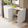 Sideboard 120x37,5x80,8 cm - Exklusives Design mit tropfenförmigen Schnitzereien Bild 4