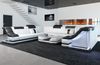 Mini Sofa Bianchi aus Leder - Echtleder - weiß-schwarz - Links Bild 2