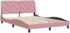 vidaXL Bettgestell ohne Matratze Rosa 120x200 cm Samt 3207916 Bild 3