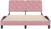 vidaXL Bettgestell ohne Matratze Rosa 120x200 cm Samt 3207916 Bild 5