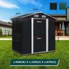 Geräteschuppen Grün Gerätehaus Geräteschrank Metalldach Pultdach Metall Gartenhaus Schuppen Gartenschrank Stauraum Schrank Garten Bild 5