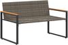 vidaXL Bank mit Kissen Grau und Dunkelgrau 115 x 65 x 72 cm Rattan 42026942 Bild 4