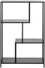Regal >Carney< in Schwarz/matt aus Metall - 77x114x35cm (BxHxT) Bild 2