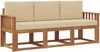 vidaXL Outdoor-Sofagarnitur mit Kissen 3 pcs Natur und Beige 3365936 Bild 2