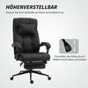 Vinsetto Bürostuhl Erogonomischer Schreibtischstuhl mit Liegefunktion, Kopfkissen, Armlehne, Höhenverstellbarer Drehstuhl mit Fußstütze Leinenoptik Schwarz Bild 4