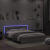 vidaXL Bettgestell mit Kopfteil und LED-Beleuchtung Grau Sonoma 3207600 Bild 4