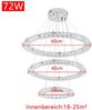 FIVMEN LED Deckenleuchte Pendelleuchten 48W/72W/96W Hängelampe Kronleuchter Dimmbar, LED fest integriert, Kristall Hängeleuchte 2 Ringe/3 Ringe Bild 2