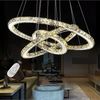 FIVMEN LED Deckenleuchte Pendelleuchten 48W/72W/96W Hängelampe Kronleuchter Dimmbar, LED fest integriert, Kristall Hängeleuchte 2 Ringe/3 Ringe Bild 4