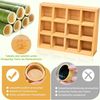Umweltfreundliches Gewürzregal Holz Bambus 12 Fächer 120ml-Gläser Organizer Bild 3