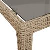 vidaXL Gartentisch 150x90x75 cm Gehärtetes Glas Poly Rattan Beige 316710 Bild 5