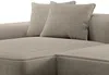 Vente-unique - ERYNEL Sofa SamtStoff Schokoladenbraun - B 156 cm x H 70 cm x L 305 cm Bild 5