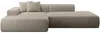 Vente-unique - ERYNEL Sofa SamtStoff Schokoladenbraun - B 156 cm x H 70 cm x L 305 cm Bild 3