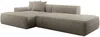 Vente-unique - ERYNEL Sofa SamtStoff Schokoladenbraun - B 156 cm x H 70 cm x L 305 cm Bild 4