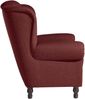 Ohrenbackensessel Katreen Bezug Flachgewebe Buche nussbaum dunkel / rot 22807 Bild 3