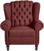 Ohrenbackensessel Katreen Bezug Flachgewebe Buche nussbaum dunkel / rot 22807 Bild 2
