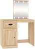 vidaXL Schminktisch mit LEDs Sonoma-Eiche 90x50x132,5 cm Holzwerkstoff 816771 Bild 2