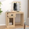 vidaXL Schminktisch mit LEDs Sonoma-Eiche 90x50x132,5 cm Holzwerkstoff 816771 Bild 3