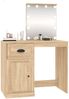 vidaXL Schminktisch mit LEDs Sonoma-Eiche 90x50x132,5 cm Holzwerkstoff 816771 Bild 4