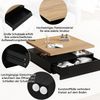 Couchtisch, Spanplatte mit 360° Drehmechanismus, 70x70x36 cm, Walnuss & Schwarz Bild 5