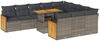 vidaXL 11-tlg. Garten-Sofagarnitur mit Kissen Grau Poly Rattan Akazie 3327763 Bild 2