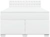 vidaXL Boxspringbett mit Matratze Weiß 160x200 cm Kunstleder 3286129 Bild 4