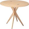 Ragaba kleiner halbrunder Esstisch, Esche & MDF Eschenholzfurnier, 90x45 cm, Naturfinish Bild 3