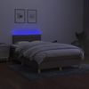 vidaXL Boxspringbett mit Matratze & LED Taupe 120x190 cm Stoff 3270099 Bild 5