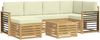 vidaXL Outdoor-Sofagarnitur 7 pcs Weiß und Creme Polyester 3392165 Bild 2