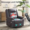 Elektrischer Fernsehsessel Relaxsessel mit Massage Wärmefunktion Grau Bild 4