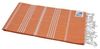Hamamtuch Sultan orange mit weißen Streifen ca. 100x180 cm Bild 5