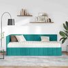 vidaXL Eckbettgestell mit Matratze mit Kopfteil 2 pcs Türkis Samt 3393846 Bild 3