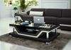 Gepolsterte Tische Schwarzer Couchtisch Glastisch Sofa Beistell Moderner Bild 2