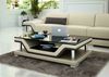 Gepolsterte Tische Schwarzer Couchtisch Glastisch Sofa Beistell Moderner Bild 5