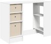 vidaXL Schreibtisch mit Schubladen Weiß 100 x 40 x 75 cm Holzwerkstoff 8000452 Bild 2