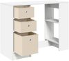 vidaXL Schreibtisch mit Schubladen Weiß 100 x 40 x 75 cm Holzwerkstoff 8000452 Bild 5