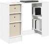 vidaXL Schreibtisch mit Schubladen Weiß 100 x 40 x 75 cm Holzwerkstoff 8000452 Bild 3