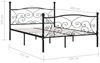 vidaXL Bettgestell mit Lattenrost Schwarz Metall 120 × 200 cm 284456 Bild 5
