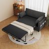 Schlafsofa 134/223 x 82 x 84 cm in Grau, 2-Sitzer aus Cord mit Schlaffunktion, Matratze, USB/USB-C und Klapptisch Bild 3