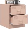 vidaXL Nachttische 2 Stk. Rosa 34,5x39x44 cm Stahl 841622 Bild 4