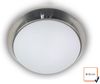 Deckenleuchte / Deckenschale, Opalglas matt, Dekorring Nickel matt, Ø 25cm Bild 2