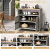 COSTWAY Garten-Geräteschrank, BxT: 90x53 cm, outdoor, Holz & Rattan, wetterfest, 90x53x86cm Bild 3